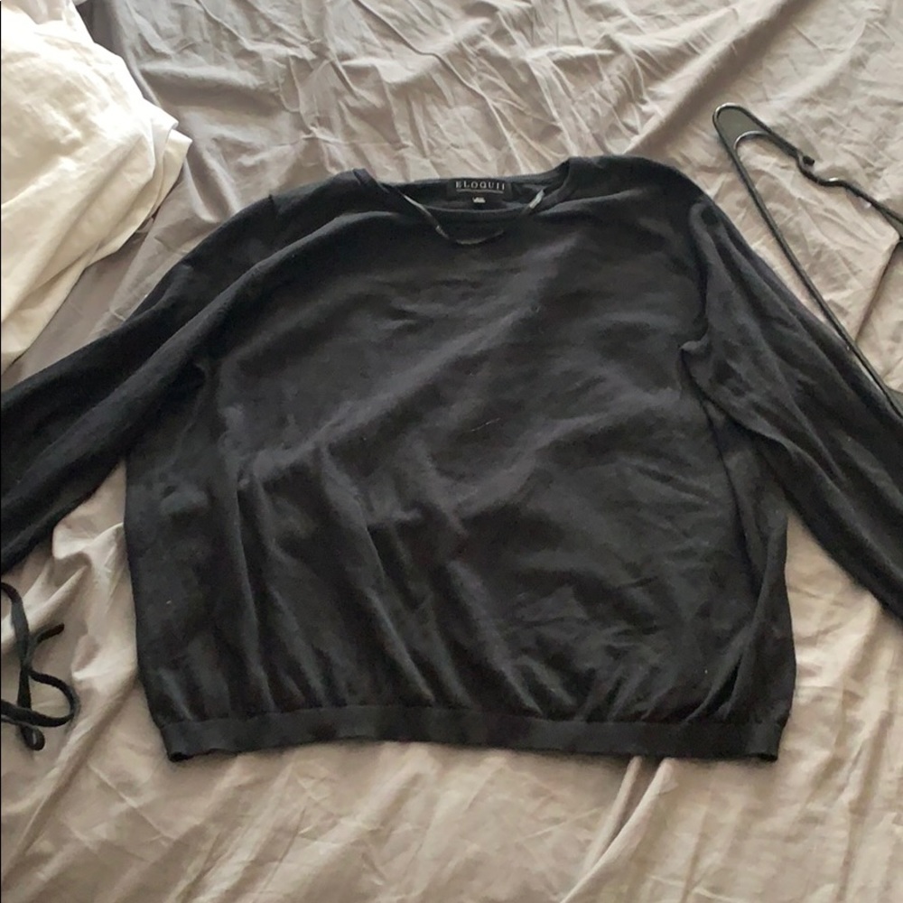 Eloquii black balloon sleeve sweater size 18/20